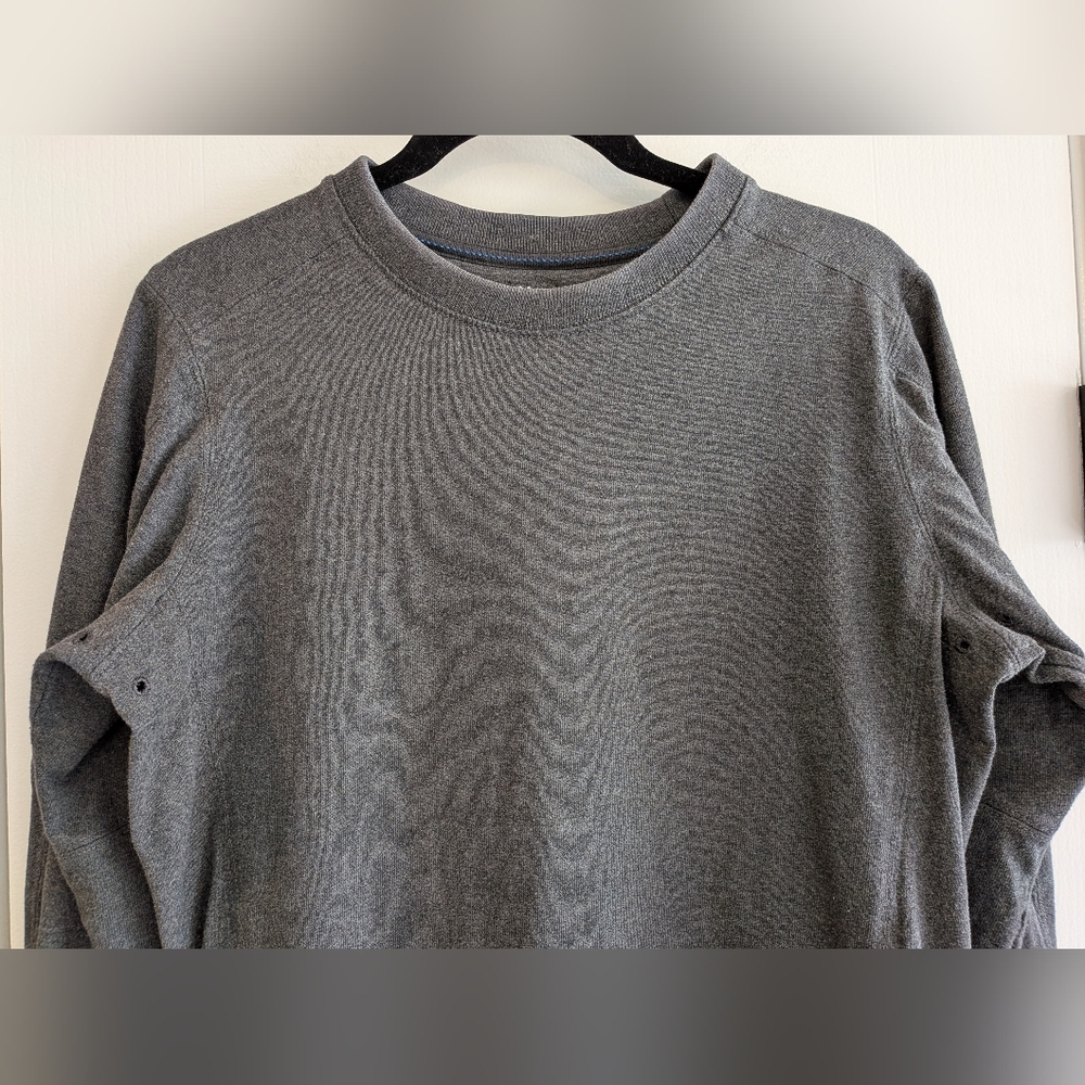 Kuhl Ace Pullover Charcoal Gray Organic Cotton Crewneck Long Sleeve Men's Size S - Picture 4 of 16